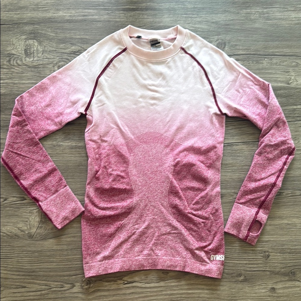 Gymshark Pink Gradient Long Sleeve Top